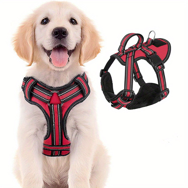 Comfortable & Reflective No-Pull Dog Harness - Adjustable Soft Padded Vest for Small to Large Dogs