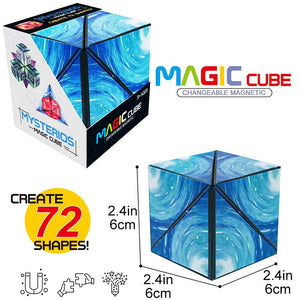 3D Magnetic Deformation Magnetic Solid Geometric Equation Capri Infinity Equation 36pcs High Magnetic Insulation Surface 4 In 1 Christmas、Ha