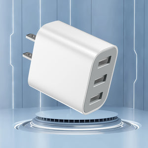 3-Port USB Wall Charger - Fast 20W Travel Adapter for iPhone 14/13/12 & Samsung Galaxy