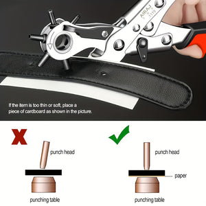 Versatile Leather Hole Punch: Durable, Adjustable & Easy-to-Use Tool for Belts, Watchbands, and Crafts