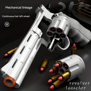 Revolver Toy, Can Fire Soft Foam Refill Bullets, Water Gel Beads, Digital Shooting Targets With Foam Dart Toy Shooting Blaster, Shooting Toy