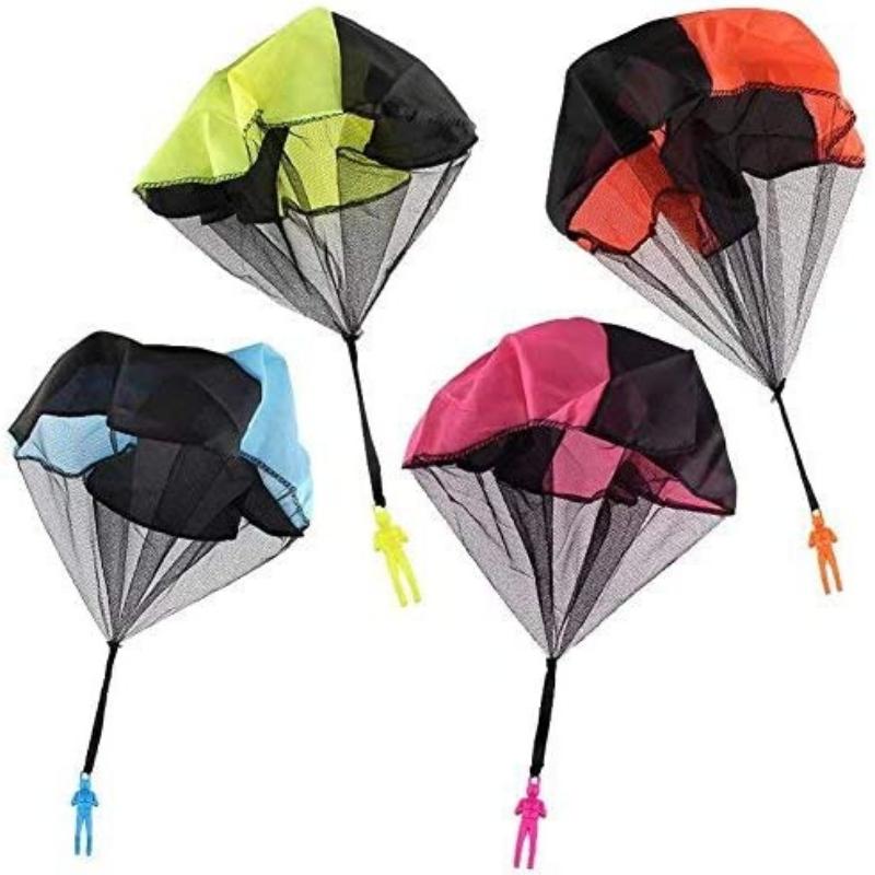 1Pc Set Tangle Parachute Figures Hand Throw Soliders Square Outdoor  Flying Toys