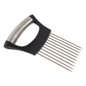 1pc Stainless Steel Onion Holder: Perfect for Slicing, Tomato Cutting & Home Kitchen Accessories!