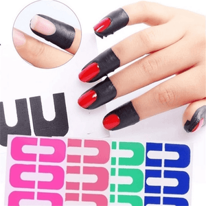 U-shape Nail Polish Protector, Plastic Latex Nail Polish Barrier, Hot Stamping For Anti-overflow Nail Polish