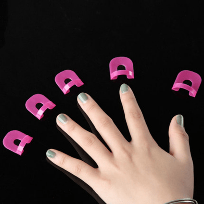 26 Pcs 10 Sizes U Curve Shape Nail Protector, Nail Polish Spill Proof Protector Tools, Nail Art Tools