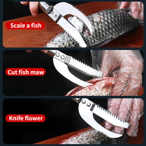 3-in-1 Stainless Steel Fish Scale Knife: Cut, Scrape, and Dig with Ease For Hotel/Commercial