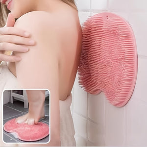 Non-Slip Shower Foot Scrubber Massager with Exfoliation Cushion - Improves Circulation and Cleans Feet - Bathroom Accessories