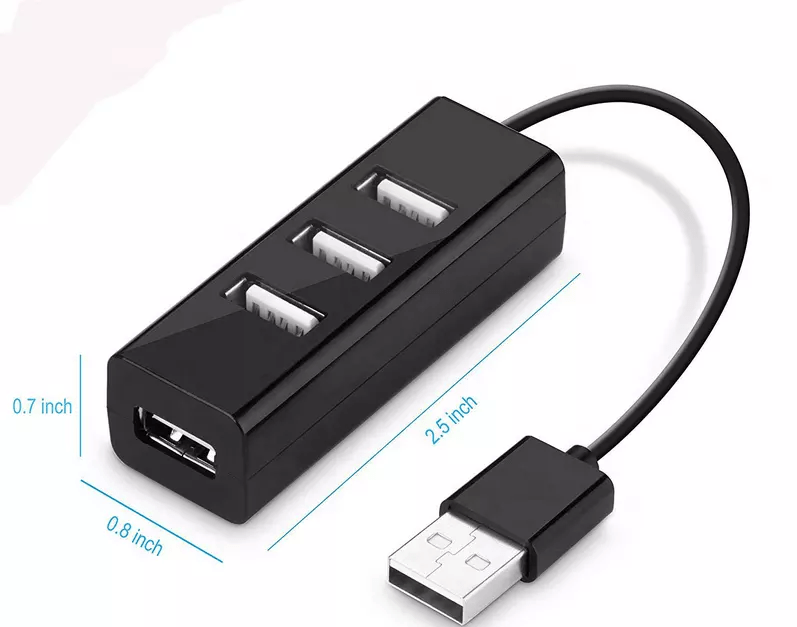 1pc 4 Ports Port USB 2.0 HUB High Speed Portable Mini USB Splitter Adapter For Laptop PC Notebook Computer