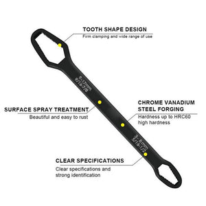 Upgrade Your Toolbox With This Universal Double-Head Torx Wrench - Adjustable From 3-17mm!