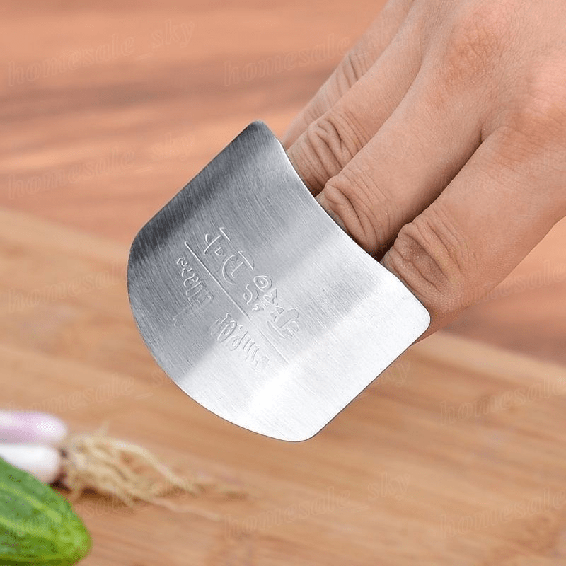 1pc, Finger Guard Stainless Steel Finger Guard For Slicing Reusable Finger Guard Kitchen Finger Guard Metal Finger Guard Cutting Protector S