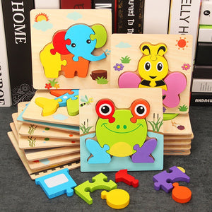 Delightful Wooden Puzzle Set For Early Education - Cartoon Animal Transportation Puzzles For Babies 1-4 Years Old,Halloween/Christmas Gift