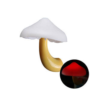 1pc LED Night Light Mushroom Shape Automatic Sensor Toilet Bedroom Decor Wall Lamp Light-control Sensor Bedroom Light, Christmas, Halloween,