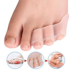 2pcs Transparent Silicone Gel Toe Protectors: Get Relief from Bunion & Foot Care!