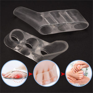 2pcs Transparent Silicone Gel Toe Protectors: Get Relief from Bunion & Foot Care!