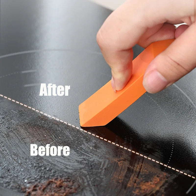 1pc Limescale Eraser Bathroom Glass Rust Remover Rubber Eraser Household Kitchen Cleaning Tools For Pot Scale Rust Brush