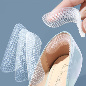 4pcs Silicone Heel Stickers Heels Grips, For Women Men Anti Slip Heel Cushions, Non-Slip Inserts Pads Foot Heel Care Protector