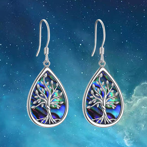 1pair Tree Of Life Fashion Water Drop Earrings For Women Girls Birthday Christmas Gifts