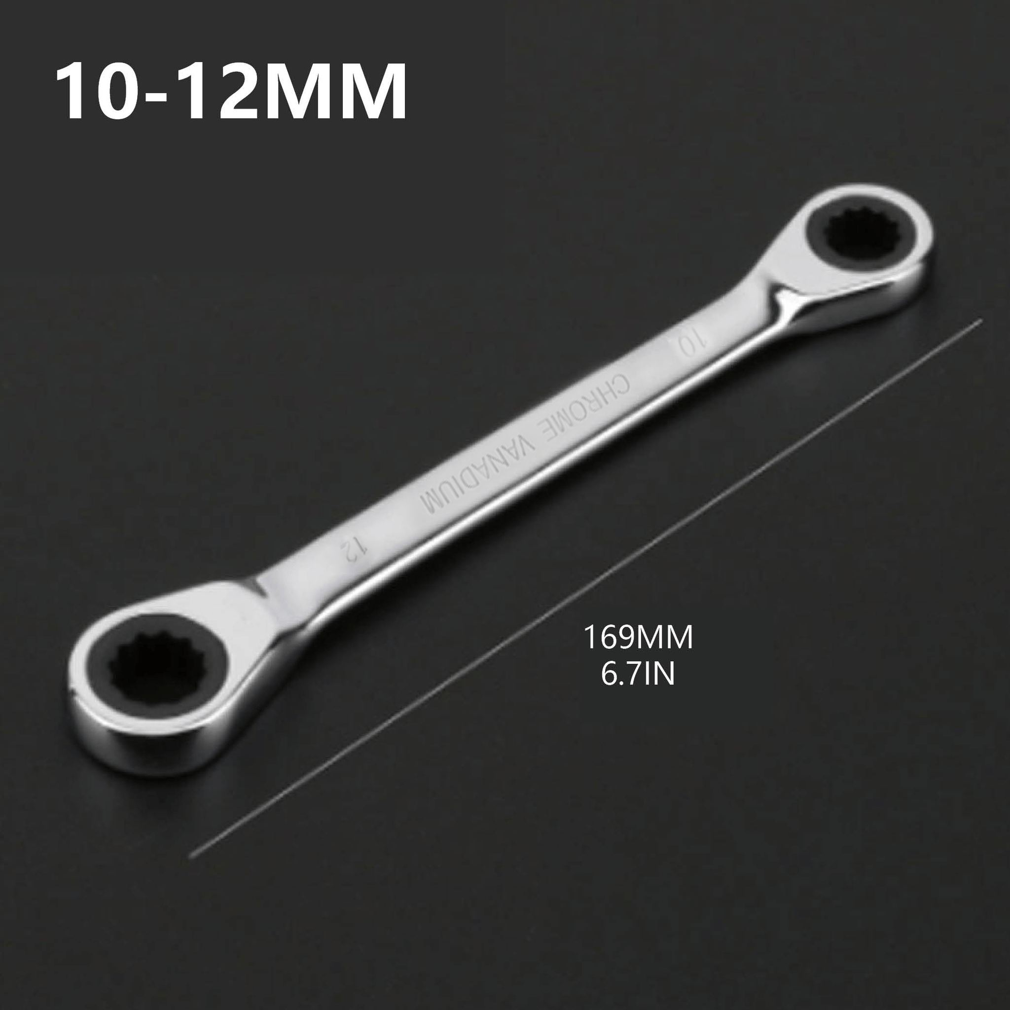 Chrome Vanadium 8-9-10-12-13-14-15-16-17-18-19-27mm Ring Double Head Ratchet Wrench Reversible Ratchet Combination Spanner