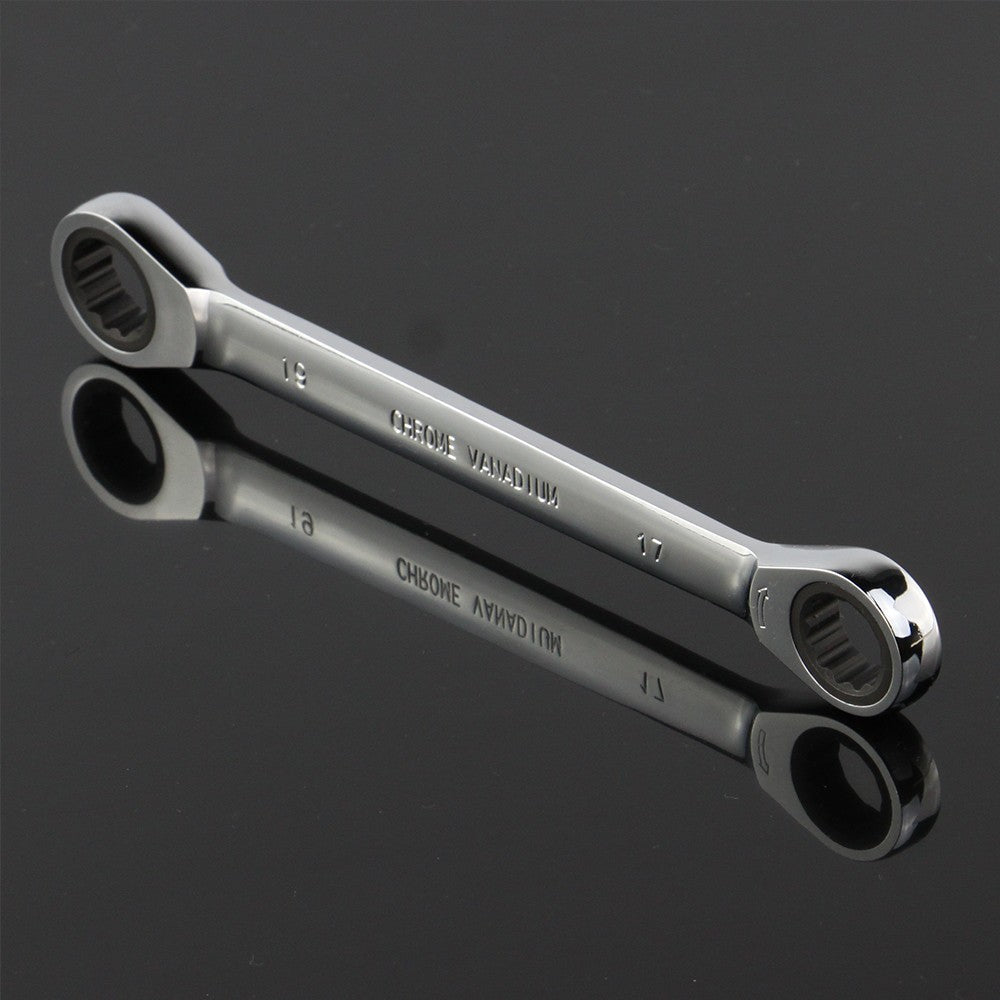 Chrome Vanadium 8-9-10-12-13-14-15-16-17-18-19-27mm Ring Double Head Ratchet Wrench Reversible Ratchet Combination Spanner