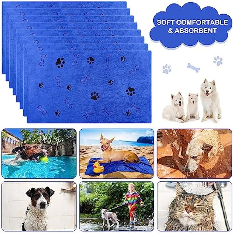 Dog Towel Drying Dog Cat Pet Towel, Puppy Microfiber Quick-drying Dog Claw Bath Towel Pet Bath Products Absorbent Medium Dog Pet Bath Towel