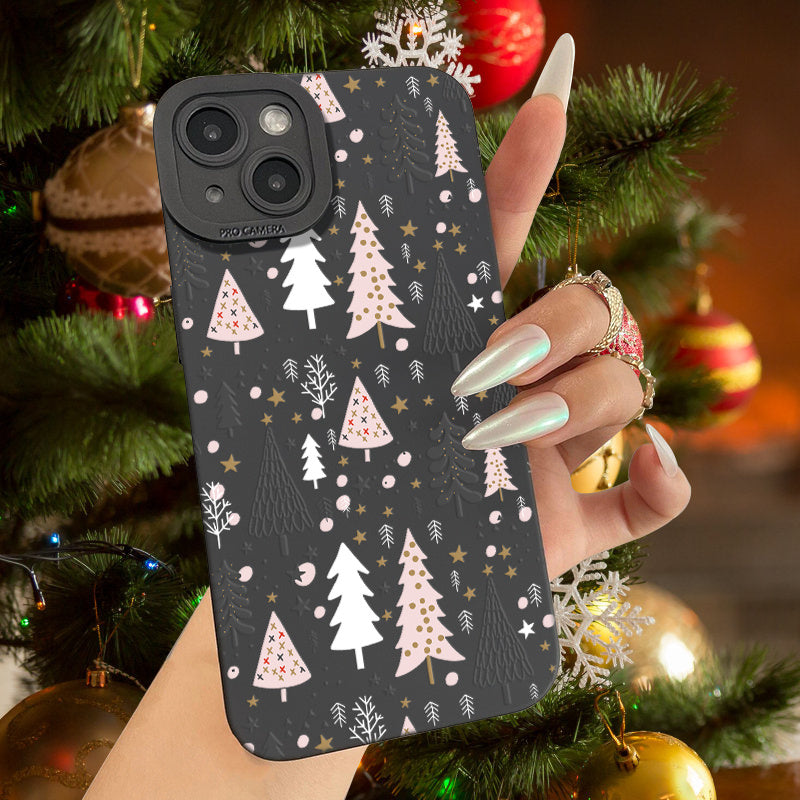 Christmas Trees Phone Case For IPhone 15, 14, 13, 12, 11 Pro Max, XS Max, X, XR, 8, 7, 6, 6S Mini, Plus, SE, Christmas Present, Gift For Bir