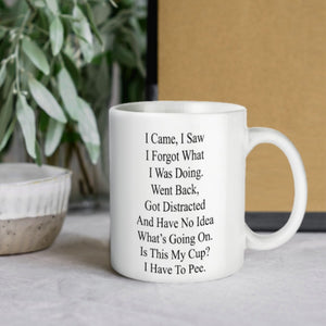 1pc, Funny Mug For The Elderly, 11oz Ceramic Coffee Mug / Tea Cup, Senior Citizens Mug, For Senior Women And Men, Birthday, Mothers Day, Fat