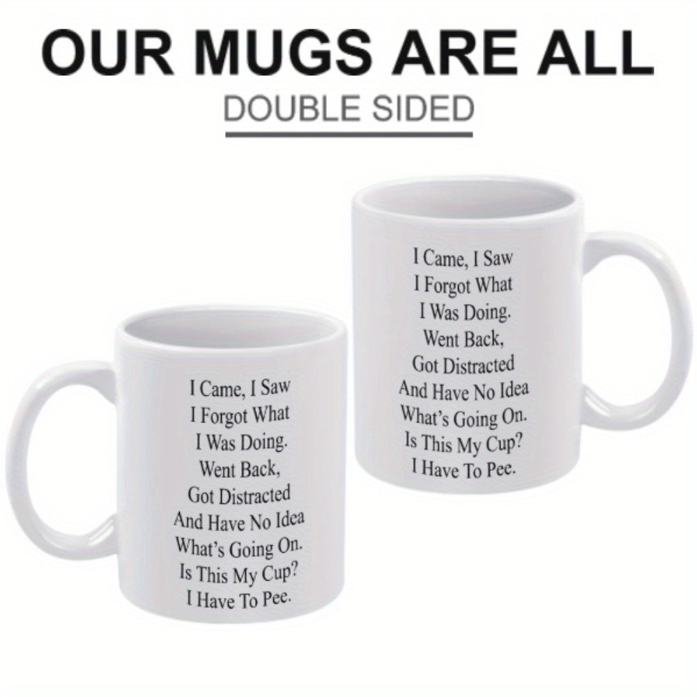 1pc, Funny Mug For The Elderly, 11oz Ceramic Coffee Mug / Tea Cup, Senior Citizens Mug, For Senior Women And Men, Birthday, Mothers Day, Fat