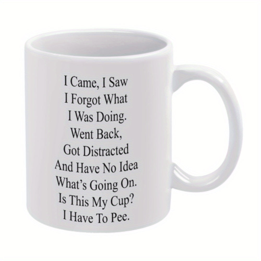 1pc, Funny Mug For The Elderly, 11oz Ceramic Coffee Mug / Tea Cup, Senior Citizens Mug, For Senior Women And Men, Birthday, Mothers Day, Fat