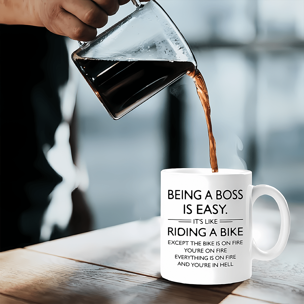 1pc, Best Boss Day Gift Mug For Women Men, 11oz Ceramic Coffee Cup, Boss Lady Gifts For Women, Funny Gifts For Boss Office, Boss Birthday Gi