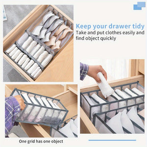 3 Pcs/set Underwear Drawer Organizer, Foldable Closet Clothes Dividers, Wardrobe Containers