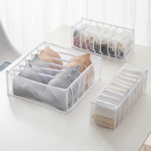 3 Pcs/set Underwear Drawer Organizer, Foldable Closet Clothes Dividers, Wardrobe Containers