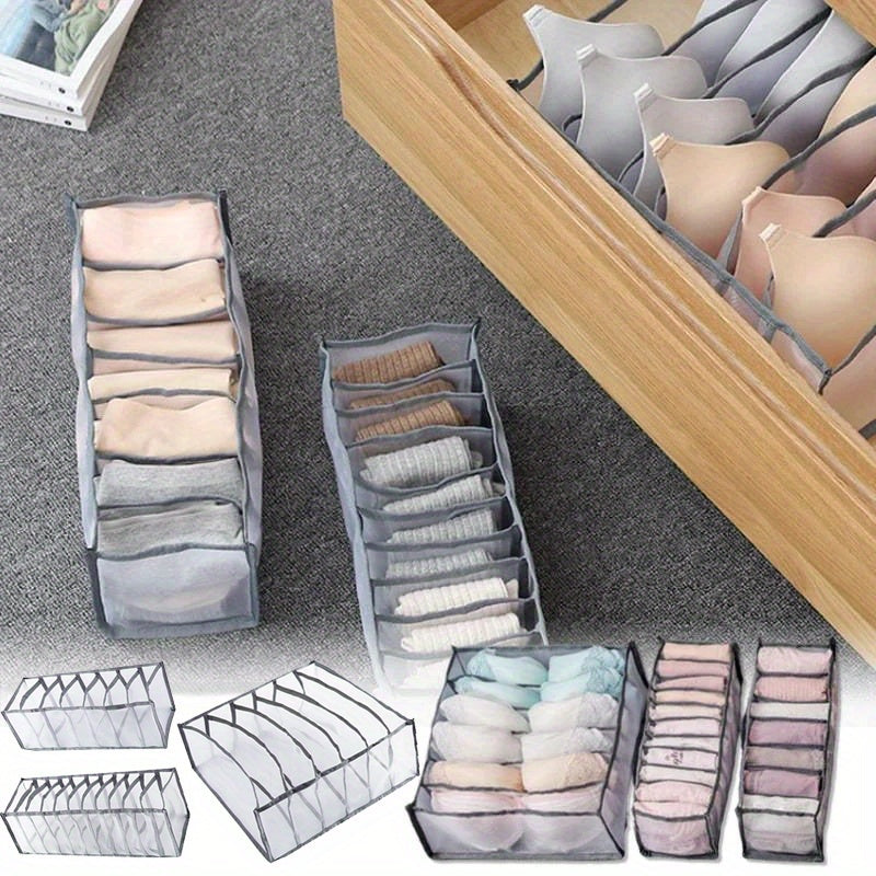 3 Pcs/set Underwear Drawer Organizer, Foldable Closet Clothes Dividers, Wardrobe Containers