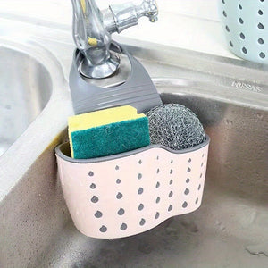 Kitchen Sink Organizer – Adjustable, Space-Saving Caddy for Soap, Sponges, Cloths with Easy Drain Feature