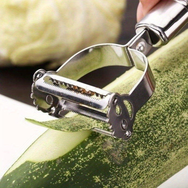 Stainless Steel Manual Grater - Multipurpose, Ergonomic Vegetable & Fruit Peeler for Restaurants, Hotels, and Home Kitchens