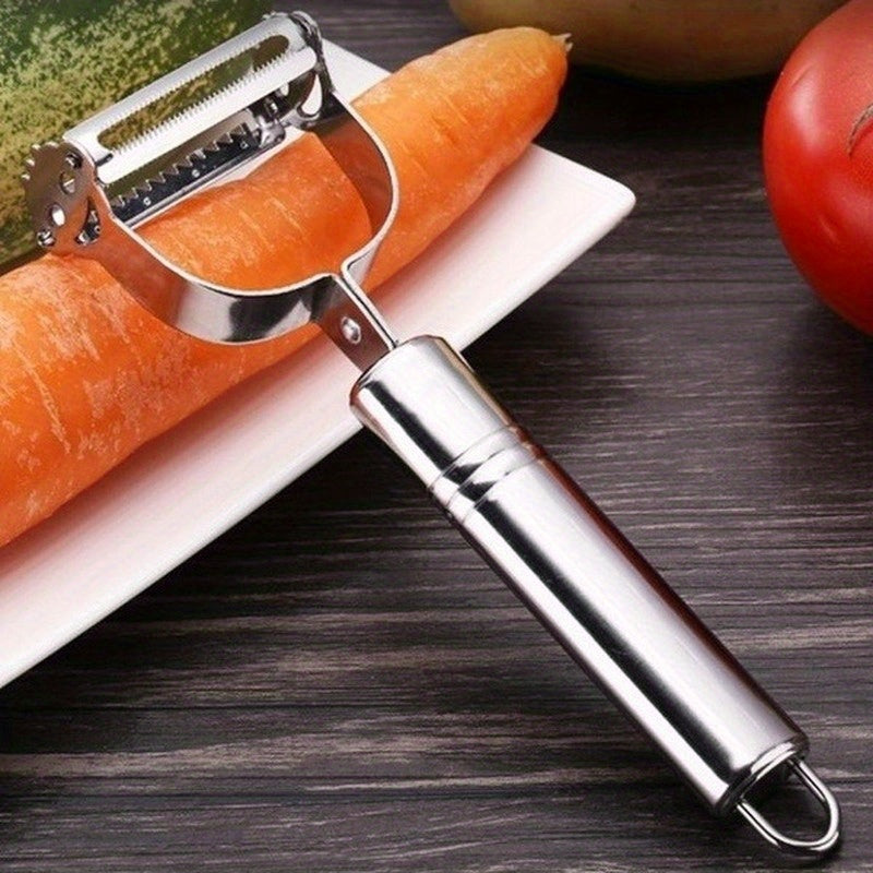 Stainless Steel Manual Grater - Multipurpose, Ergonomic Vegetable & Fruit Peeler for Restaurants, Hotels, and Home Kitchens