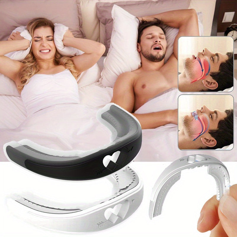 1pc Comfortable Anti-Snoring Mouthpiece - Reusable Solution to Stop Snoring and Improve Sleep Quality