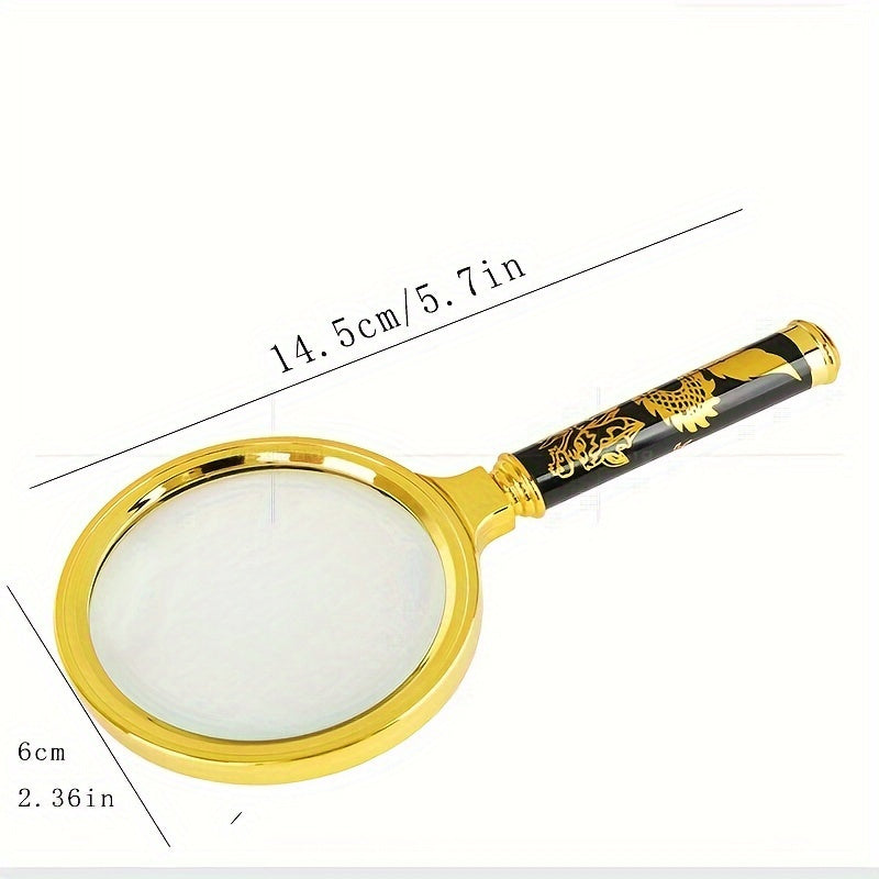 1pc High-definition High-power Hand-held Magnifying Glass, The Elderly To Read, Newspapers, Extended Mirror, Antiques, Insect Research And O