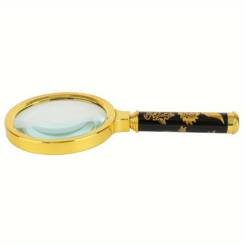 1pc High-definition High-power Hand-held Magnifying Glass, The Elderly To Read, Newspapers, Extended Mirror, Antiques, Insect Research And O