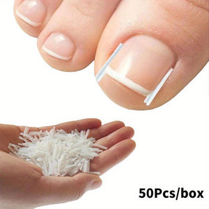 50Pcs Ingrown Toenail Correction Tool, Ingrown Toe NailElastic Patch Sticker, Straightening Clip Brace Pedicure Tool