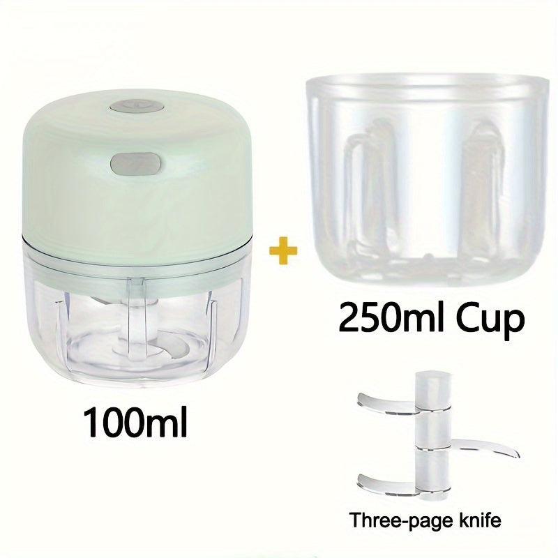 3.38oz/8.45oz Mini Kitchen Garlic Press Chopper Electric Garlic Chopper Meat Grinder, USB Rechargeable Masher