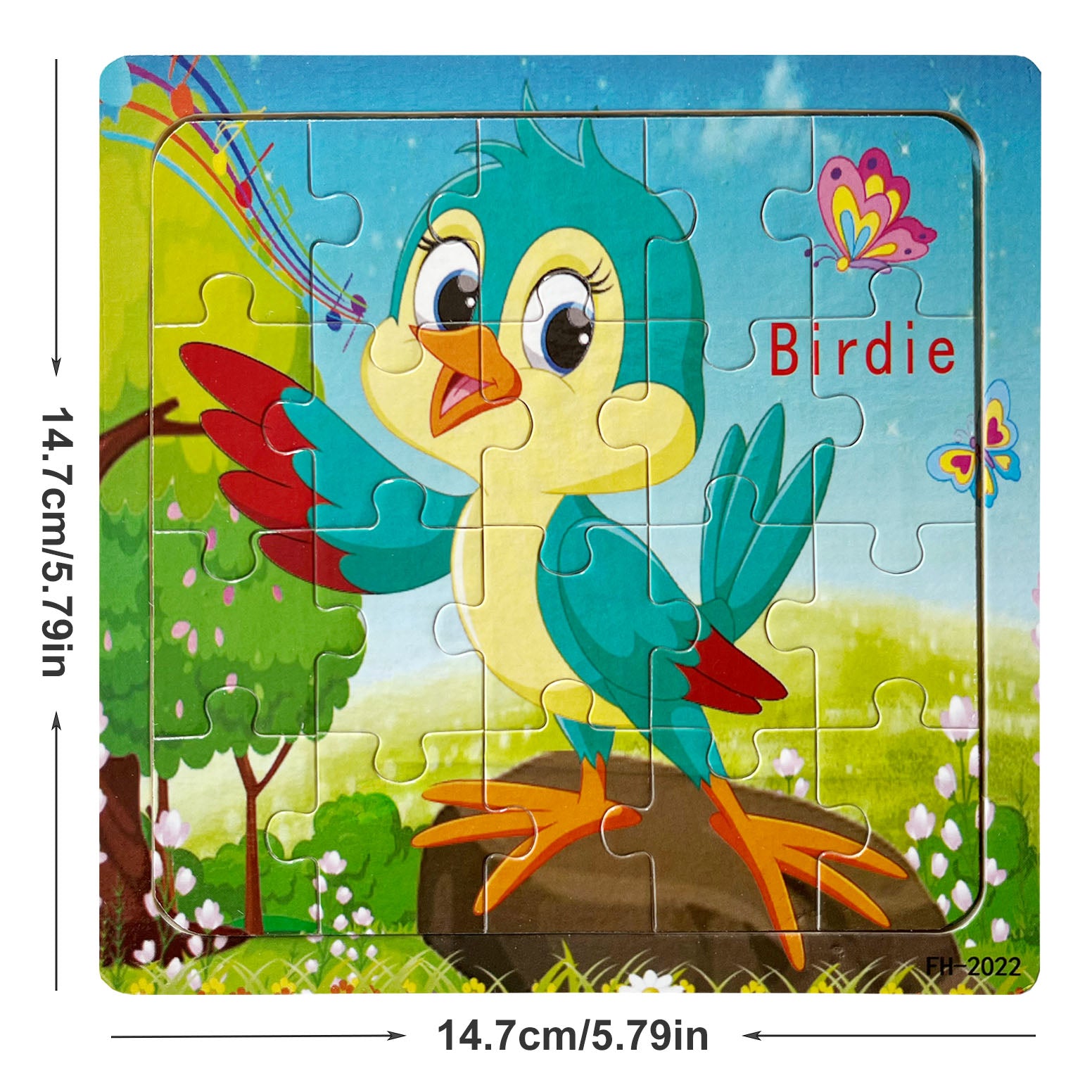 5.79in/14.7cm 20pcs/pack Wooden Puzzle Cartoon Animals Car Letter Number Pattern Jigsaw Puzzles Game, Kids Educational Learning Toys For Chi