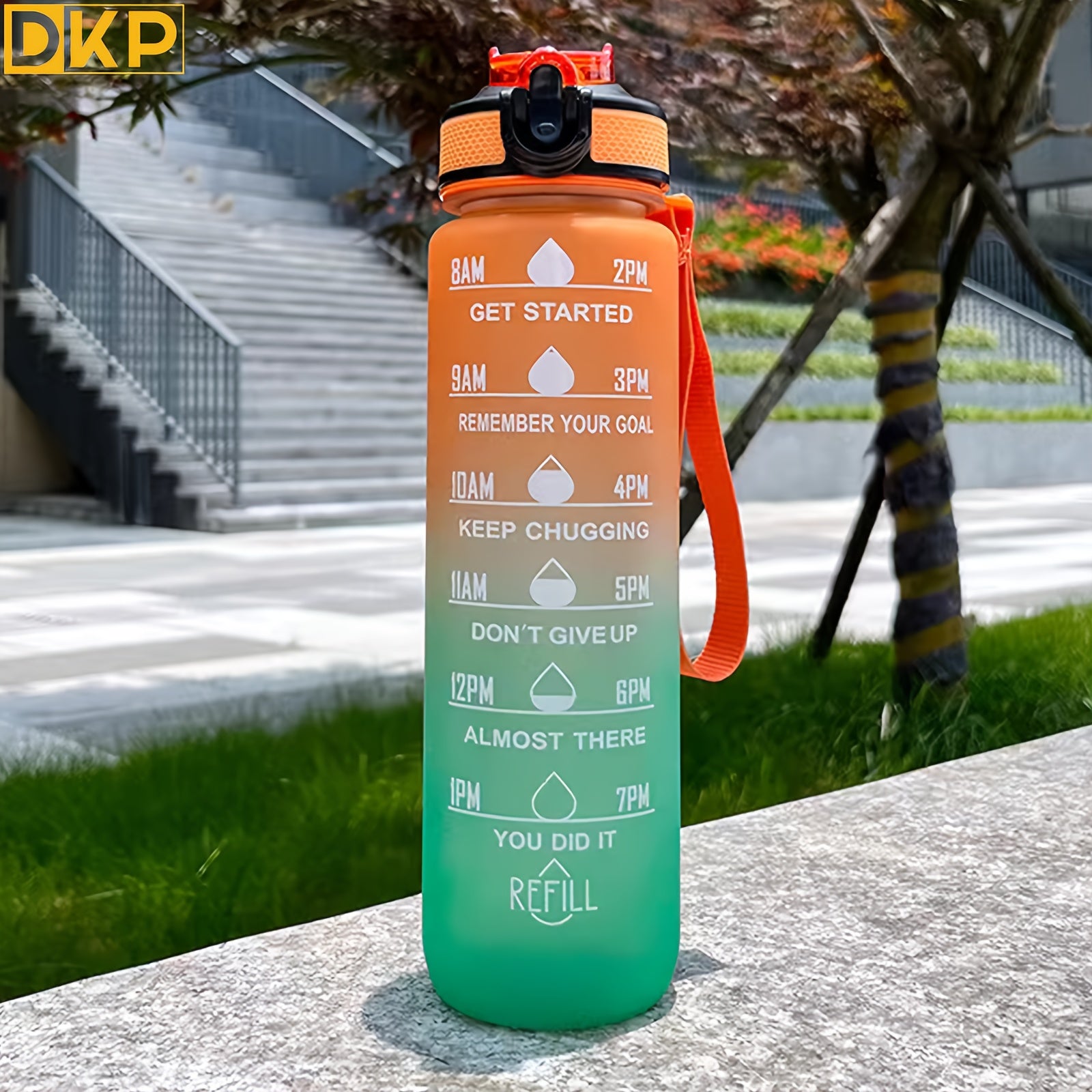 1pc/3pcs Stay Hydrated Anywhere: Portable Leakproof Water Bottle With Time Marker & Lanyard - Perfect For Adults & Families!