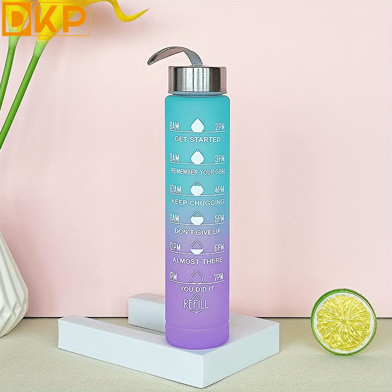 1pc/3pcs Stay Hydrated Anywhere: Portable Leakproof Water Bottle With Time Marker & Lanyard - Perfect For Adults & Families!