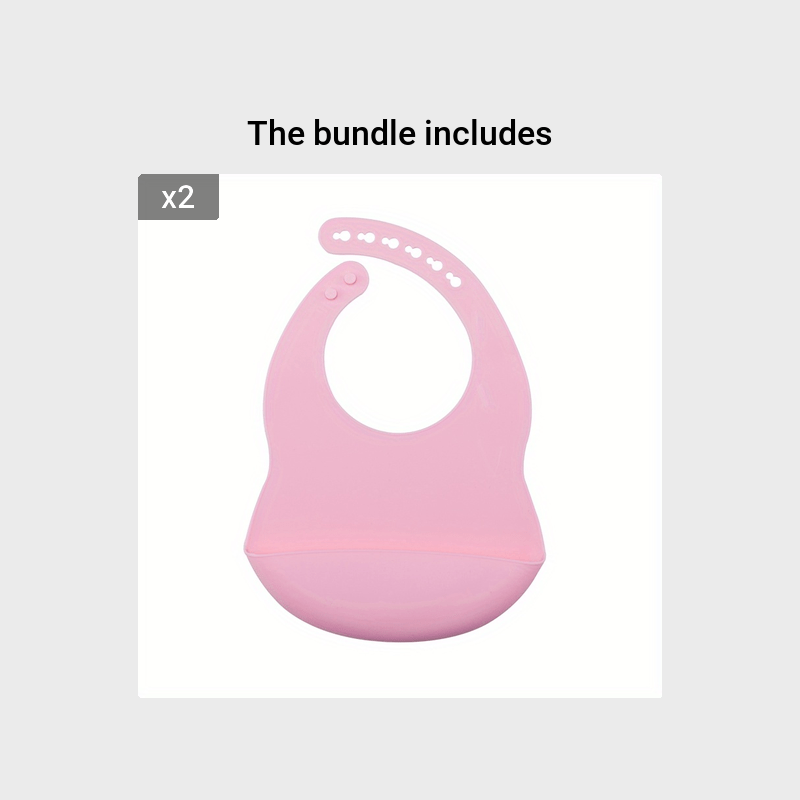 1pc Baby Soft Bib, Simple Plain Color Blank Pattern Adjustable Size Silicone Bib For 1 Year Old + ,Christmas, Halloween, Thanksgiving Day Gi