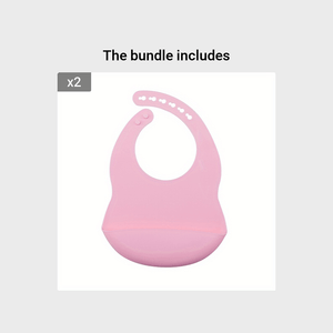1pc Baby Soft Bib, Simple Plain Color Blank Pattern Adjustable Size Silicone Bib For 1 Year Old + ,Christmas, Halloween, Thanksgiving Day Gi