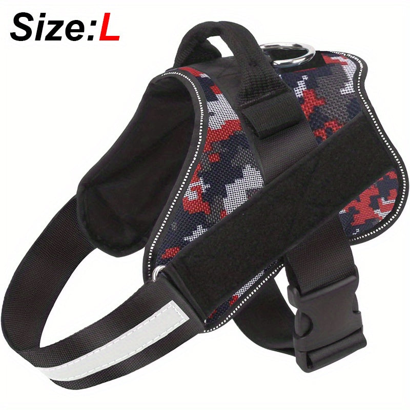 Reflective No-Pull Dog Harness with Breathable Design and Handle