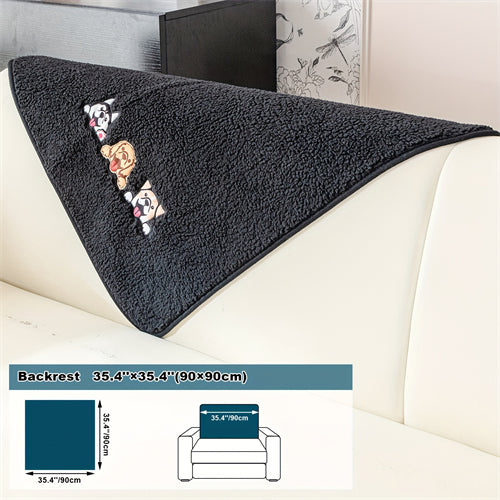 Pet-Friendly Sherpa Fleece Sofa Cover: Non-Slip, Machine-Washable Protector for All Sofas, Classic Home Decor