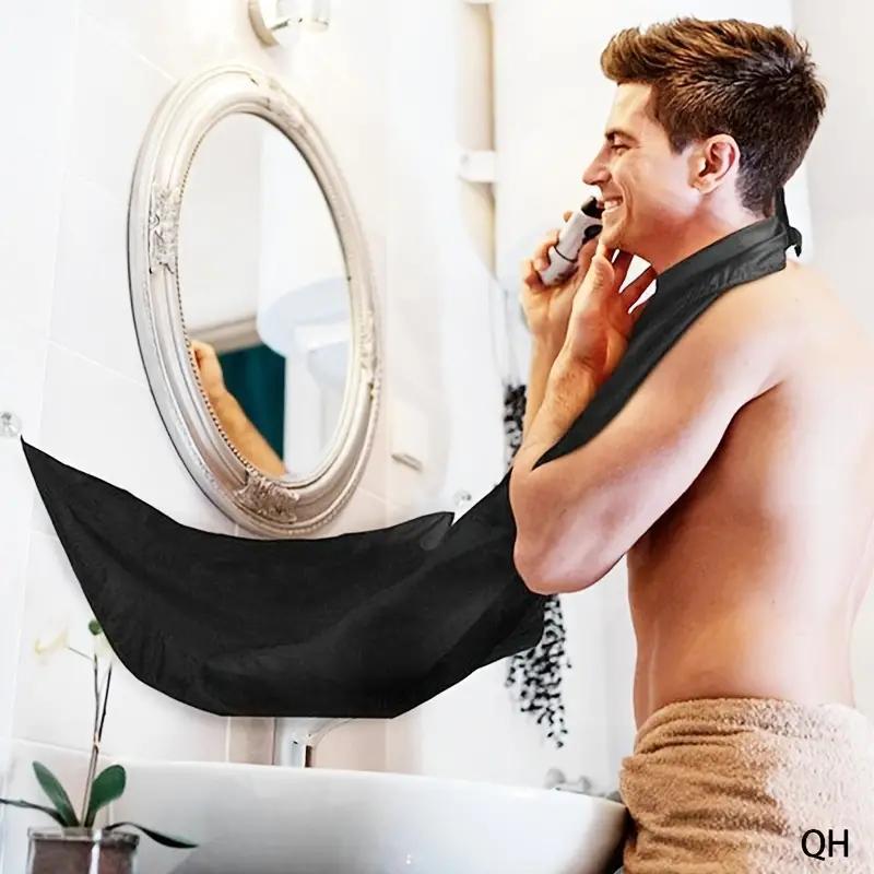 1pc Men's Beard Shaving Apron - Grooming Accessories - with Two Suction Cups, Beard Hair Catcher