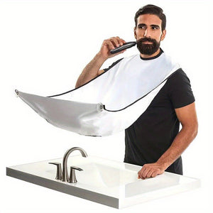 1pc Men's Beard Shaving Apron - Grooming Accessories - with Two Suction Cups, Beard Hair Catcher