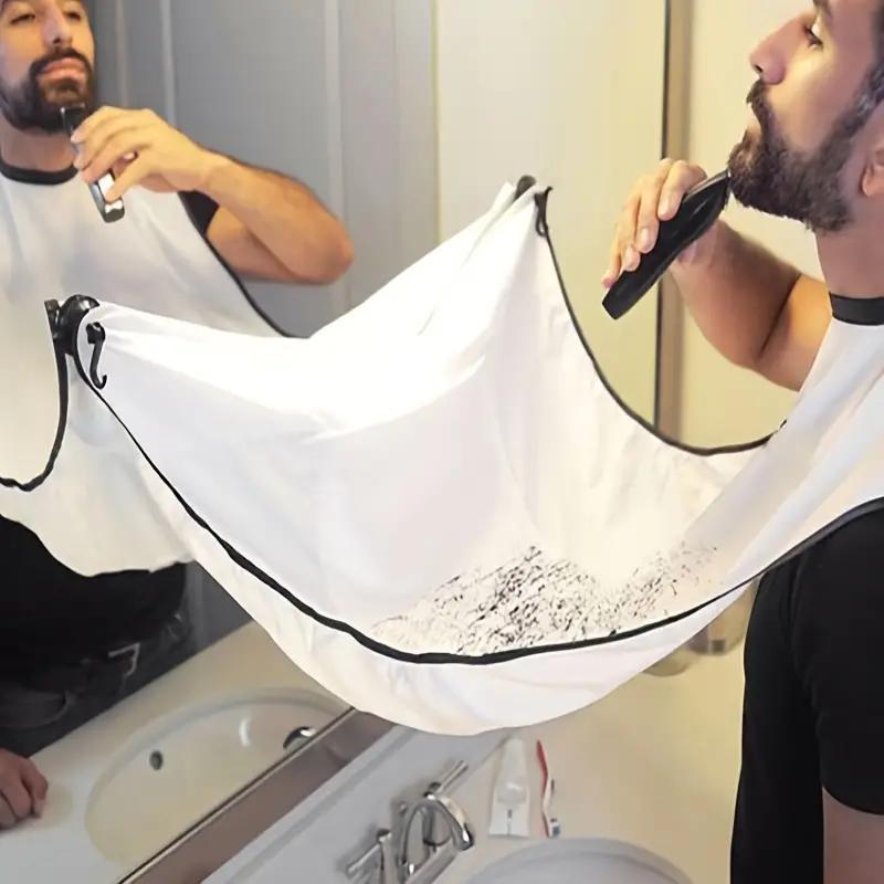 1pc Men's Beard Shaving Apron - Grooming Accessories - with Two Suction Cups, Beard Hair Catcher